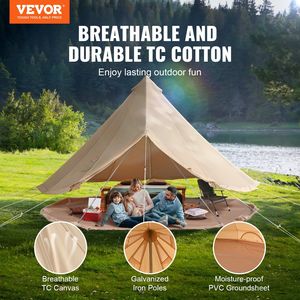 Tenda a Campana in Tela per 4 Stagioni 6m/19.68ft, Tenda Yurt Traspirante con Foro per Stufa, Capacità 10 Persone per Tutte le Stagioni - Product Image 2