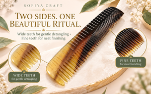 SOFIYA CRAFT Eco-Friendly Buffalo Horn <b>Comb</b> Handmade Detangling Polished Natural Shape Antique Imitation Custom Size <b>Men</b> Women - Product Image 4