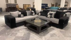 Canapé d'angle de luxe en tissu, moderne et durable, avec coussins moelleux de qualité supérieure pour salon - Product Image 2