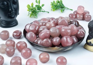 Piedras de Cuarzo Rosa Pulimentadas en Forma de Círculo para Decoración del Hogar, Piedras de Cristal Feng Shui, Material Artesanal de Piedras Preciosas Duraderas - Product Image 2