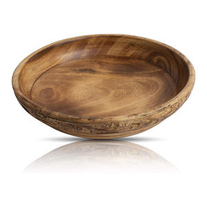 Cuenco de madera de mango tallado a mano para servir ensaladas a granel, cuenco decorativo para mesa de comedor de cocina y uso de almacenamiento de cosméticos - Product Image 6