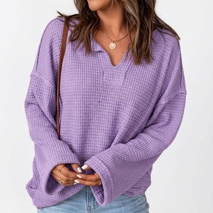 <b>Women</b> Soft Cotton Fleece <b>Sweatshirt</b> Crew <b>Neck</b> Relaxed Fit Long Sleeve Custom Logo Everyday Pullover - Product Image 5