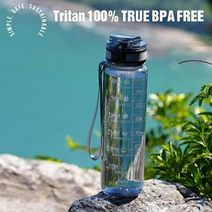 Borraccia Sportiva Motivazionale da 32oz con Indicatore Orario, Senza BPA, in Tritan, Bocca Larga, Antigoccia, Marca Anni - Product Image 2