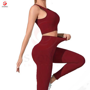 2pcs Nude Yoga Set, Summer <b>Back</b>-Shaping Quick-Dry Fitness Outfit for Women, High-Waist Leggings and Sports Bra Set - Product Image 5