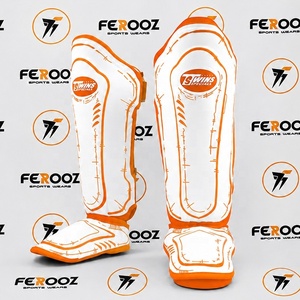 Protège-tibias en cuir véritable avec couverture de la voûte plantaire pour les entraînements réguliers - Product Image 5