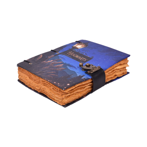 <b>Custom</b> A5 Hogwarts Handmade Paper Notebook with Metal Lock | 200 Pages Vintage Journal <b>Diary</b> Eco-Friendly Cardboard Cover Gift - Product Image 3