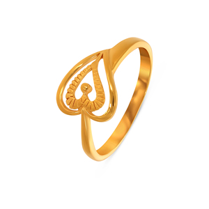 Luxury Gold Plated Open Heart Paisley Design <b>Adjustable</b> <b>Ring</b> for Women Elegant Minimalist Fashion Finger <b>Ring</b> Daily Wear - Product Image 1