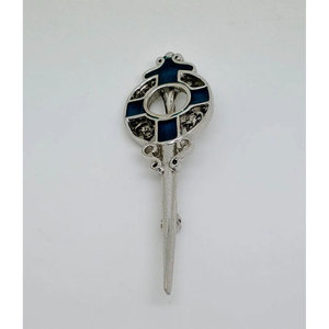Broche de Kilt Escocés Celta Ornamentado en Plata Antigua con Esmalte Azul, Accesorio para Kilt de las Tierras Altas 2026 - Product Image 5