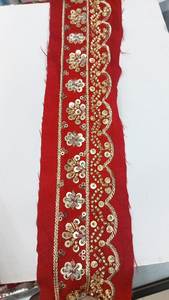 Encaje Bordado Ecológico de Lujo con Perlas y Diseño Floral, Estilo Romántico Tradicional para Realzar Prendas - Product Image 3