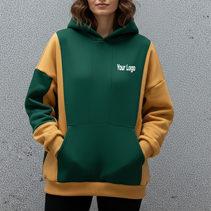 Sudaderas de Alta Calidad para Mujer, Estilo Lavado Ácido, Moda Urbana, Diseño de Dos Tonos, Corte Holgado, Logotipo Impreso Digital Personalizado, 100% - Product Image 3