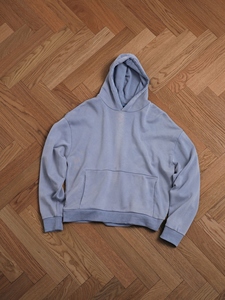 Sweat-shirt polaire à capuche oversize pour homme, couleur unie, décontracté, pull d'automne, coupe ample, manches longues, avec poches, tricoté - Product Image 6