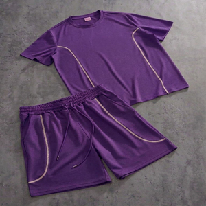 Custom Design Digital Printing T shirts With Shorts Men and Women Sportswear Tracksuit Two Piece T-shirt Short <b>Set</b> - Product Image 3