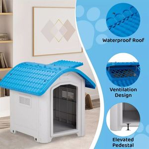 28.7 Inch Large Plastic Dog House Comfortable Pet Furniture - Product Image 4