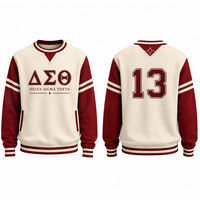 Sweat-shirt Letterman en polyester/coton, molleton de haute qualité, couleurs personnalisées, impression brodée au dos, col rond unisexe, décontracté