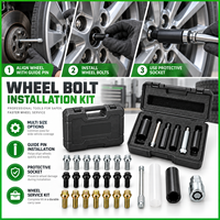 Kit d'installation de boulons de roue avec boulons à siège conique, goupilles de guidage et outils à douille, personnalisé OEM
