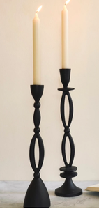 Modern Black Metal Candle Holders Elegant <b>Matte</b> Black Taper Pillar Candle Stand for Home Decor Dining <b>Table</b> Wedding - Product Image 2