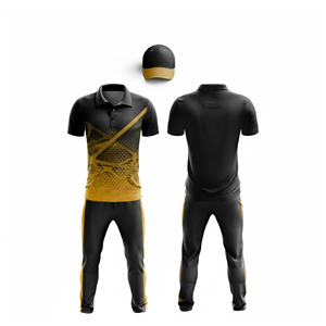 Ensemble d'uniformes de cricket en polyester de haute qualité pour sublimation |   Tenue complète d'équipe de cricket pour hommes, femmes et jeunes : polo et pantalon - Product Image 6