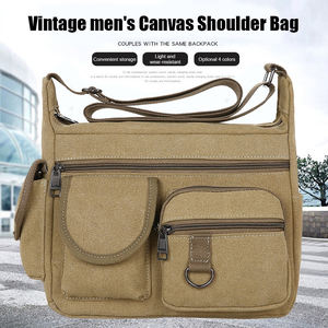 กระเป๋าถือสะพายข้างคุณภาพสูงแบบกันน้ำ  ผ้าแคนวาส  สำหรับผู้ชายและผู้หญิง  พร้อมโลโก้สั่งทำได้ - Product Image 3