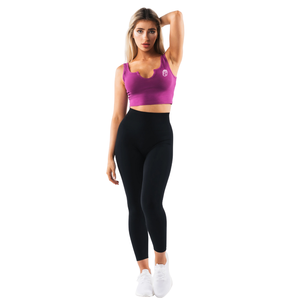 OT Slit Tank Débardeur de sport ajusté et court pour femme, extensible, pour la gym et l'entraînement, avec coupe sculptante, Nebula Purple - Product Image 5