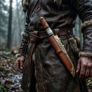 Professional Hand Forged High Carbon Steel Blade Traditional Viking Medieval Birka Knife Rose Wood Handle Cover Travelling - Product Image 6