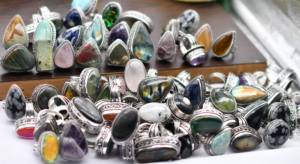 Anillo Antiguo de Latón Chapado en Plata de Ley 925 con Gemas Multicolor, Religioso Cristiano, para Niños, para Boda, Fiesta, con Bisel - Product Image 4