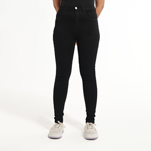 Jeans de Mezclilla de Corte Relajado Hechos en Pakistán para Mujer, Pantalones de Mezclilla Negros Clásicos y Elegantes de Cintura Alta, Ideales para Ropa Urbana - Product Image 1