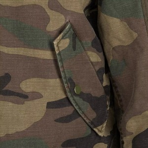 Blouson bomber camouflage pour homme, fermeture éclair sur le devant, vêtement d'extérieur décontracté, coupe classique, col rabattu, matière polyester, style automne - Product Image 3