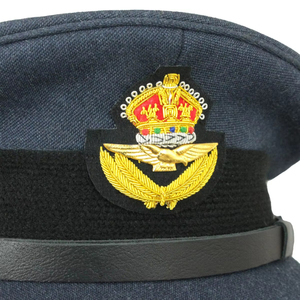 หมวกแก๊ปผ้าฝ้ายสีขาวจากโรงงานโดยตรง สำหรับกัปตันเรือยอชท์ เรือเดินสมุทร คนขับเรือ  ตกแต่งด้วยลวดทองรูปใบโอ๊ค - Product Image 6