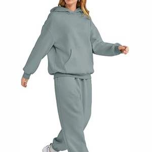Chándal Deportivo para Mujer, Nuevo Diseño, Transpirable, 100% Algodón, Forro Polar Térmico para Invierno, con Logotipo Estampado y Franja Lateral, Venta al Por Mayor - Product Image 2