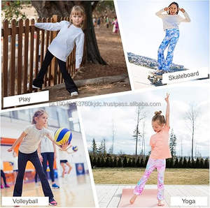 Leggings évasés taille haute pour filles avec poches Waseem Impex Personnalise l'impression Pantalons de yoga et de danse - Product Image 4