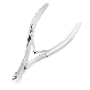 Coupe-ongles professionnel en acier inoxydable ultra-affûté à large ouverture, forme biseautée, type fantaisie, manche courbé - Product Image 1