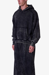 ผู้ผลิตเสื้อฮู้ดดี้ผู้ชายแบบปรับแต่งได้ ผ้าฝ้ายทรงโอเวอร์ไซส์ - Product Image 4