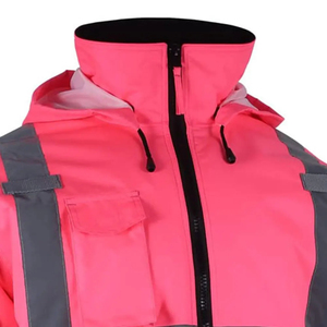 Work Men Safety Construction <b>Road</b> Safety Softshell Jacket Reflective Windbreaker Coats High Visibility Worker Fireproof Jackets - Product Image 5