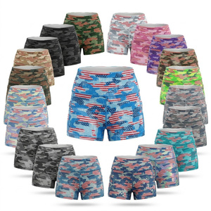 Whole Sale Customized Manufacturer Shorts Custom Printed Camouflage Fitness Stretch Workout Activewear Training <b>Booty</b> Shorts - Product Image 1