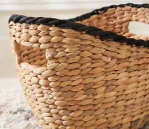 Ensemble de 3 paniers de rangement en jacinthe d'eau de haute qualité, écologiques, avec poignées, tissés, multi-usages, pour chambre et salon - Product Image 5