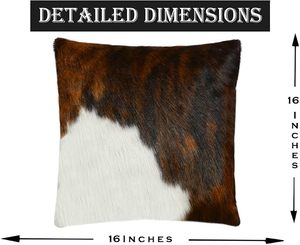 Housse de coussin carrée en fausse fourrure à motif animal, 16 pouces, style bohème, décoration artisanale pour la maison - Product Image 3