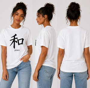 Camiseta Cosh International de Alta Calidad con Diseño Gráfico Personalizado, Estampado de Letras Japonesas, 100% Algodón, Unisex, Estilo Casual Urbano - Product Image 4