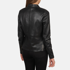 Genuine <b>Leather</b> Women's <b>Leather</b> <b>Jacket</b> Knitted Canvas Customized Color & Logo High Quality Adult New Fashion <b>Winter</b> Women's - Product Image 2