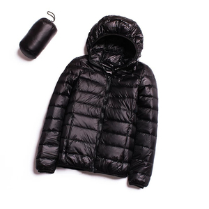 Plain Dyed Customized Women's Knitted Canvas Puffer <b>Jacket</b> High Quality Breathable <b>Waterproof</b> Cotton Polyester Plus Size <b>Winter</b> - Product Image 1