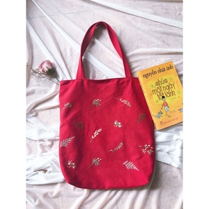 Bolsas de lona de algodón orgánico con logotipo impreso personalizado, bolsas de mano personalizadas, respetuosas con el medio ambiente - Product Image 5