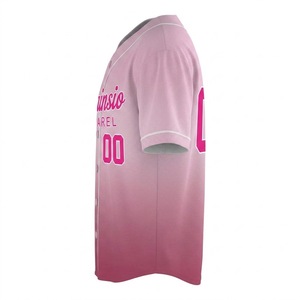 Chemise de baseball unisexe à boutons, imprimée numériquement, avec lettres et numéros cousus, maillot de baseball personnalisé, uniforme - Product Image 2