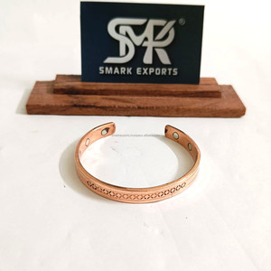 Elegante brazalete de cobre magnético, pulsera de curación ajustable de cobre puro Kada, joyería de energía Natural para hombres y mujeres - Product Image 5