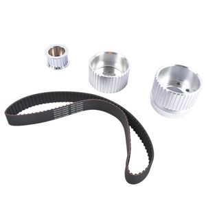 Billet Aluminum Belt Drive Pulley <b>Kit</b> <b>Model</b> D0100XUD7PG Small Block Chevy 283 305 327 350 383 400 <b>Engines</b> Long System Parts - Product Image 3