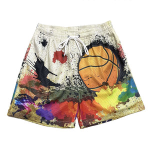 Pantalones Cortos Deportivos Personalizados para Hombre, de Secado Rápido, con Estampado de Baloncesto por Sublimación, de Poliéster de Alta Calidad, Transpirables y de Malla Atlética - Product Image 3