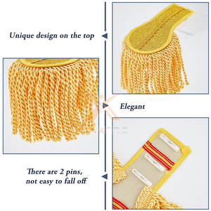 Epaulettes de Uniforme Ceremonial al por Mayor, Suministro Directo de Fábrica, Marca Privada, en Stock - Product Image 3