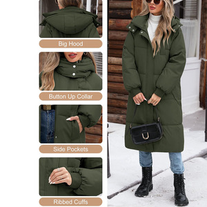 เสื้อแจ็คเก็ตพัฟเฟอร์ผ้าโพลีเอสเตอร์แฟชั่นสำหรับผู้หญิง ผลิตภัณฑ์คุณภาพดี มีกระเป๋า ดีไซน์คลาสสิก - Product Image 4