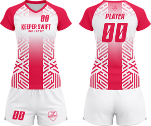 Tenue de volley-ball SpikeStorm Pro AeroSpike Elite, kit de volley-ball ThunderHit Premium, 100 % polyester, impression par sublimation intégrale - Product Image 1