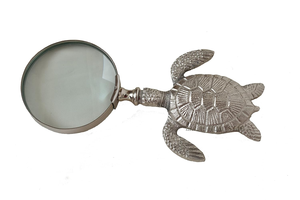 Loupe de bureau décorative en aluminium avec poignée en forme de tortue, style vintage, outil de lecture pour la maison et le bureau, objet de collection - Product Image 5