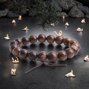 Classic Style Natural Aged Wood High Energy Collection-Grade Jewelry 20cm Gift China Authentic Agarwood <b>Beaded</b> <b>Bracelet</b> - Product Image 2