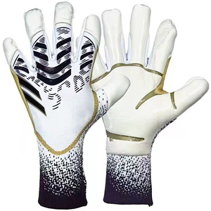 Football Goalkeeper Gloves Full Finger Genuine Sheepskin Leather Latex <b>Material</b> Non Slip Breathable Quick Drying Glove - Product Image 5
